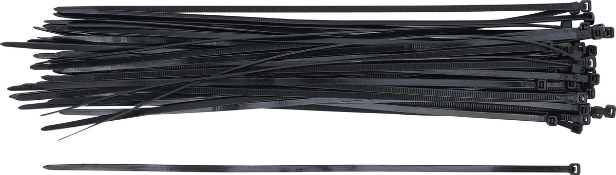 Kabelių jungčių asortimentas | juodi | 4,5 x 350 mm | 50 vnt. (80877)