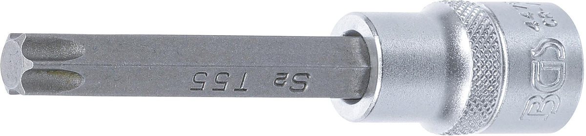 Antgalis įpresuotas į galvutę | ilgis 100 mm | 12,5 mm (1/2") | T-star (Torx) T55 (4475)