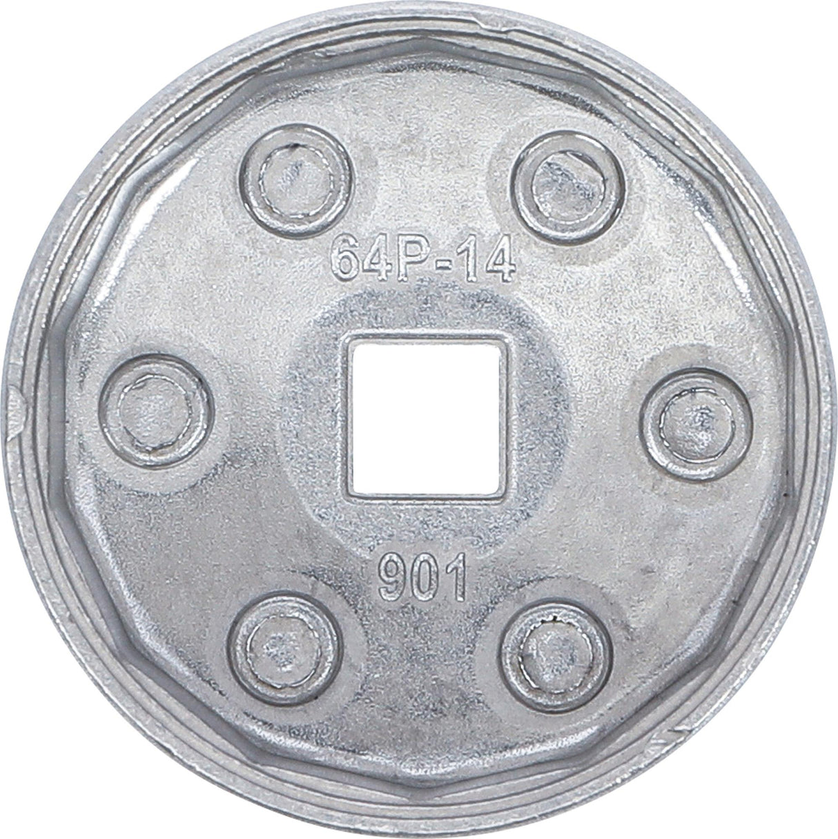 Lėkštelė tepalo filtrui aliumininė | 14-kampų | Ø 64 mm | Daihatsu, Fiat, Nissan, Toyota (1042)
