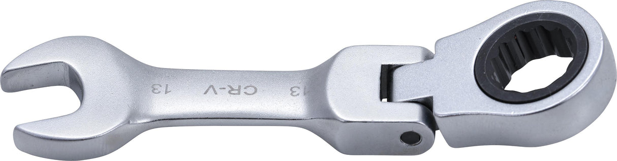 Kombinuotas raktas su terkšle | trumpas | šarnyrinis | 13 mm (6913)