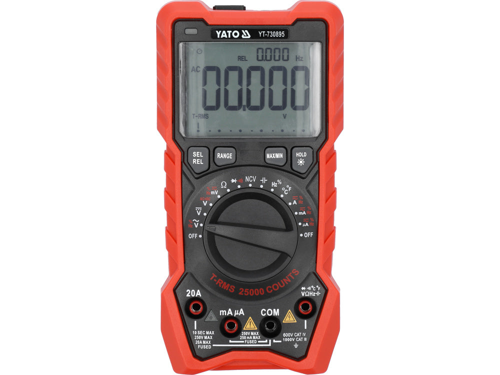 Daugiafunkcinis skaitmeninis testeris | TRUE RMS AC+DC LCD 25000 (YT-730895)