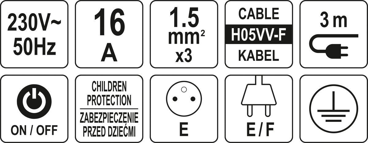 Elektrinis ilgintuvas | 4 lizdai | 1,5 mm2 | 3 m (72354)