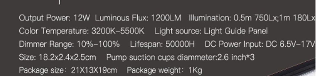 PDR PLATE FOR ADVANCED REPAIR / REFLECTOR | SUCTION CUPS | WITH LIGHTING (VPRP-1)