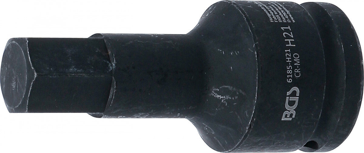 Smūginis antgalis | ilgis 100 mm | 20 mm (3/4") | Hex šešiakampis 21 mm (6185-H21)