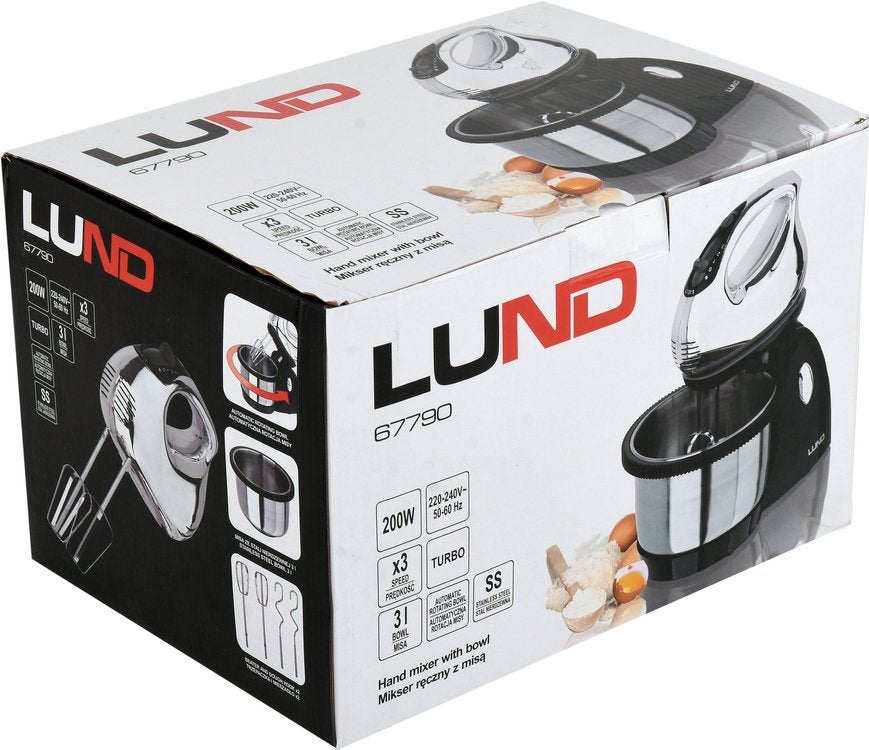 Rankinis mikseris / plakiklis | nerūdijančio plieno indas | 200-250W (67790)