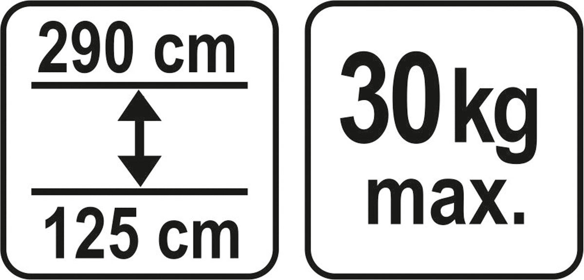 Teleskopinė atrama įtvaras | 125-290 cm (YT-64552)