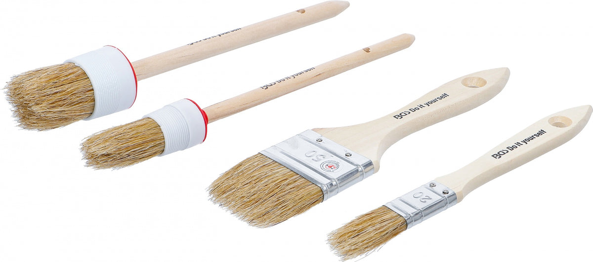 BRUSH SET 4 PCS | 2 FLAT + 2 ROUND (76525)