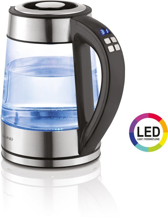 Virdulys stiklinis | Led | temperatūros kontrolė | 1.7 l (68173)