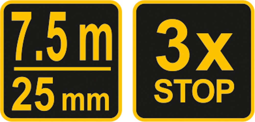 Ruletė su fiksatoriumi | 7,5 m x 25 mm (10128)