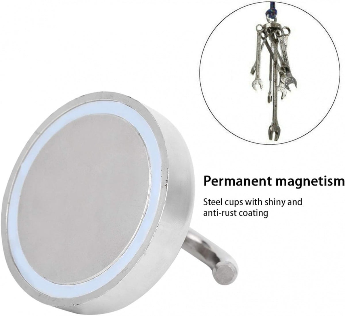Stiprus neodimio magnetas | 51 mm iki 136 kg | žymėti, žvejoti, pakabinti, kelti paimti (NM2)