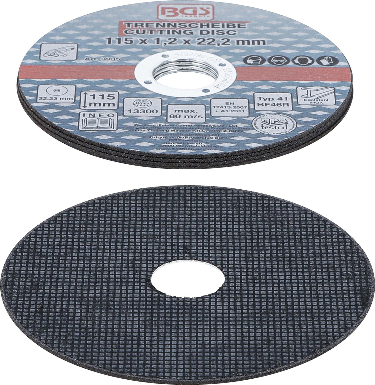 Pjovimo diskai iš nerūdijančiam plienui | Ø 115 x 1,0 x 22,2 mm | 5 vnt. (3935)