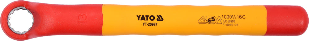Izoliuotas veržliaraktis elektrikui kilpinis 13 mm VDE (YT-20987)