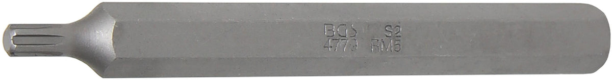 BIT | LENGTH 100 MM | 10 MM (3/8") DRIVE | SPLINE (FOR RIBE) M5 (4770)