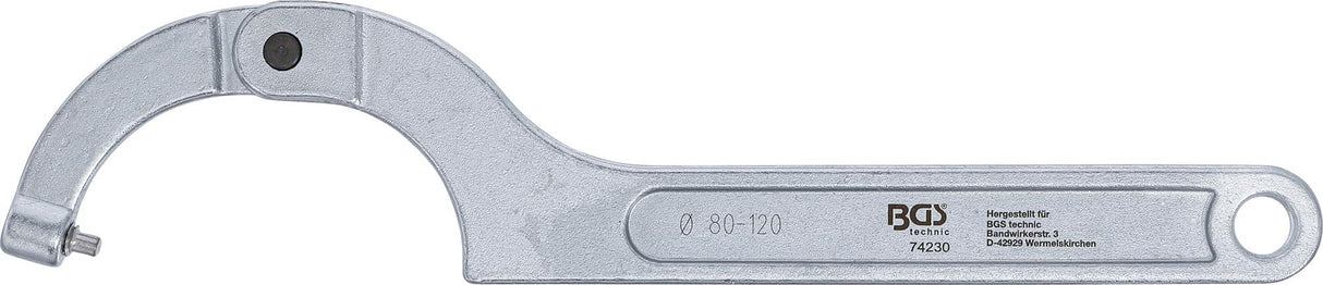 Veržliaraktis užmetamas reguliuojamas | su antgaliu | 80 - 120 mm (74230)