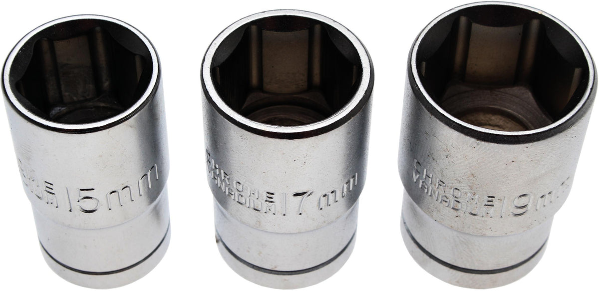 Galvučių rinkinys | 12,5 mm (1/2") | 15 - 17 - 19 mm | 3 vnt. (15125)