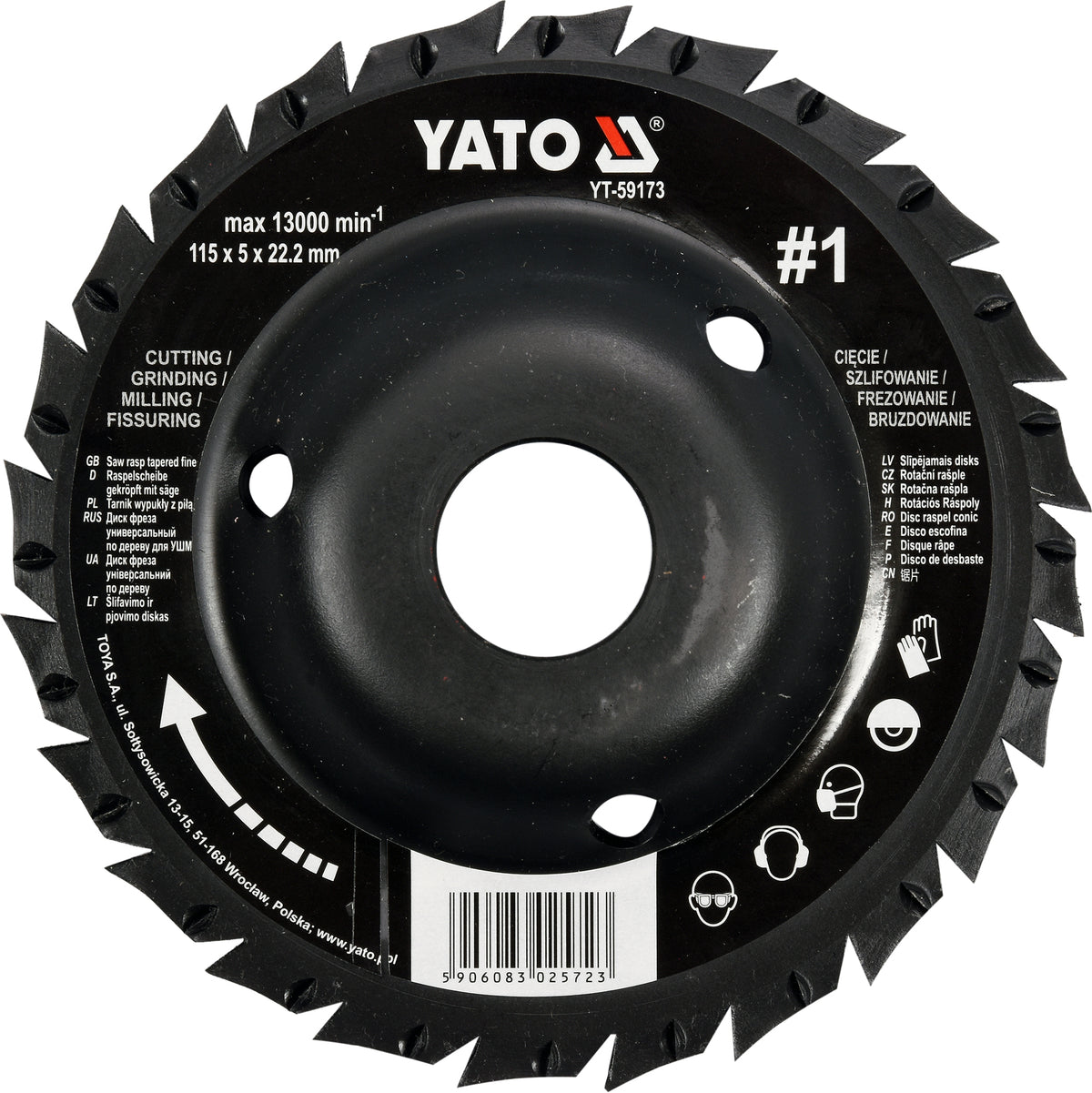 Диск / фреза по дереву 115 mm, No1