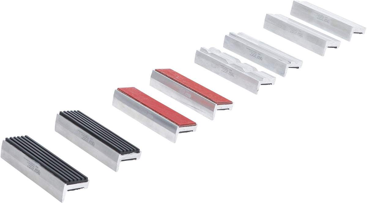 BENCH VICE JAW PROTECTOR SET | ALUMINIUM | 100 MM | 8 PCS. (8442)