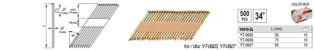 NAILS 34X75X3MM (YT-0936)