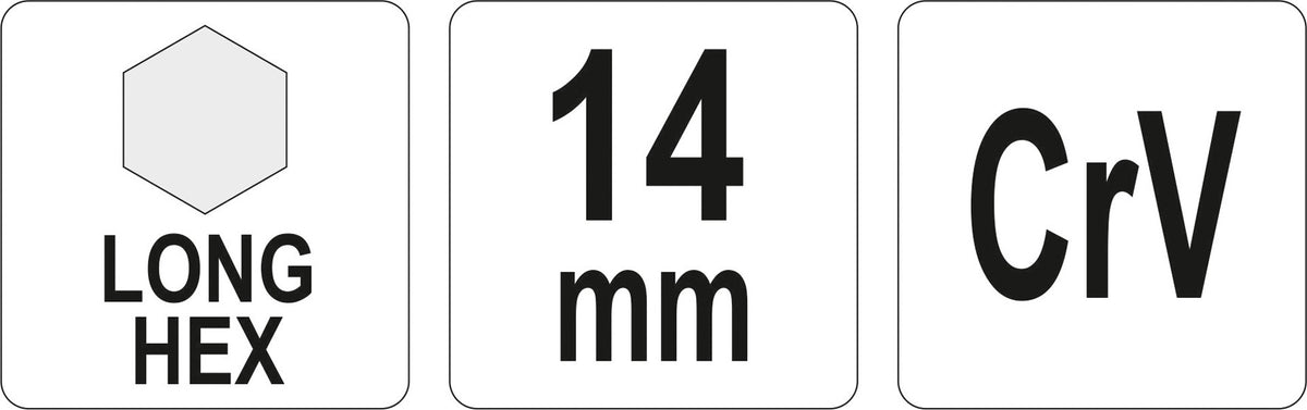 Г-образный ключ | длинный | шестигранный | 14,0 mm