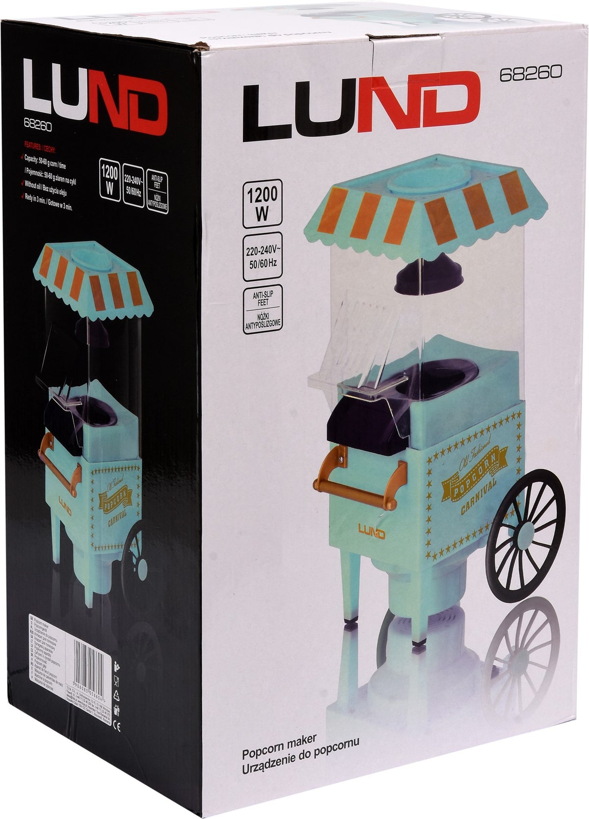 POPCORN MAKER 1200W TROLLEY (68260)