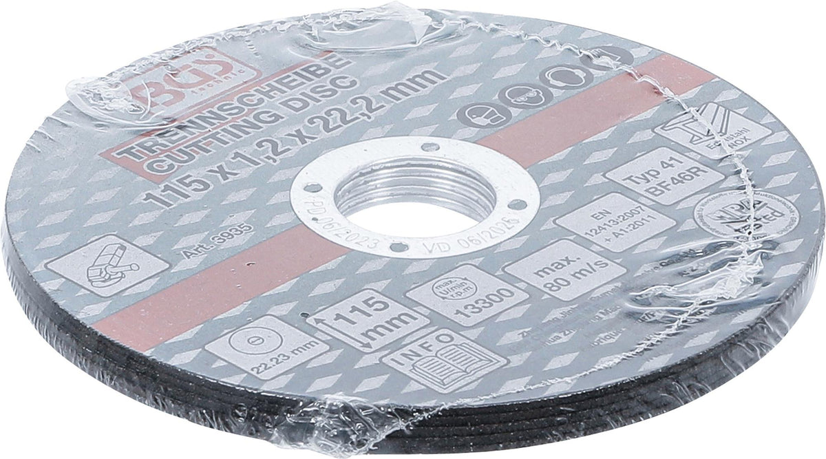 Pjovimo diskai iš nerūdijančiam plienui | Ø 115 x 1,0 x 22,2 mm | 5 vnt. (3935)