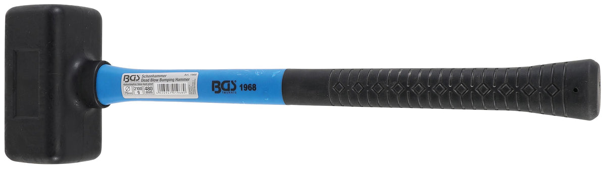 DEAD BLOW HAMMER | FIBREGLAS SHAFT | SOFT HEAD | Ø 70 MM | 2100 G (1968)