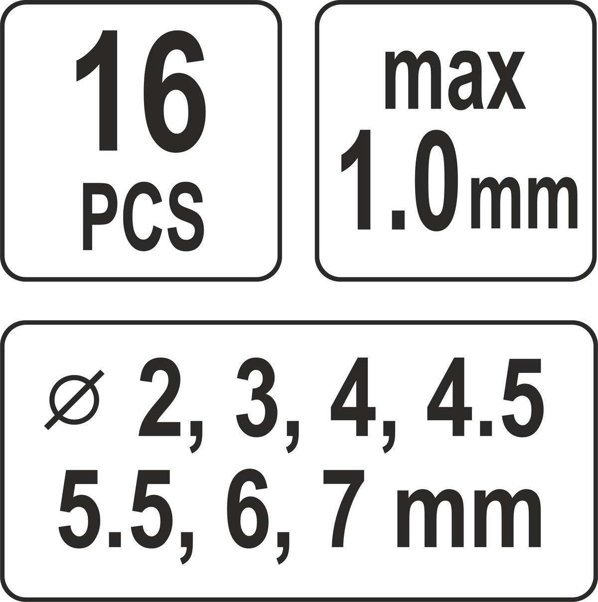 PUNCH KIT 16PCS (YT-18973)