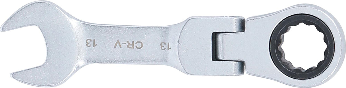 Kombinuotas raktas su terkšle | trumpas | šarnyrinis | 13 mm (6913)