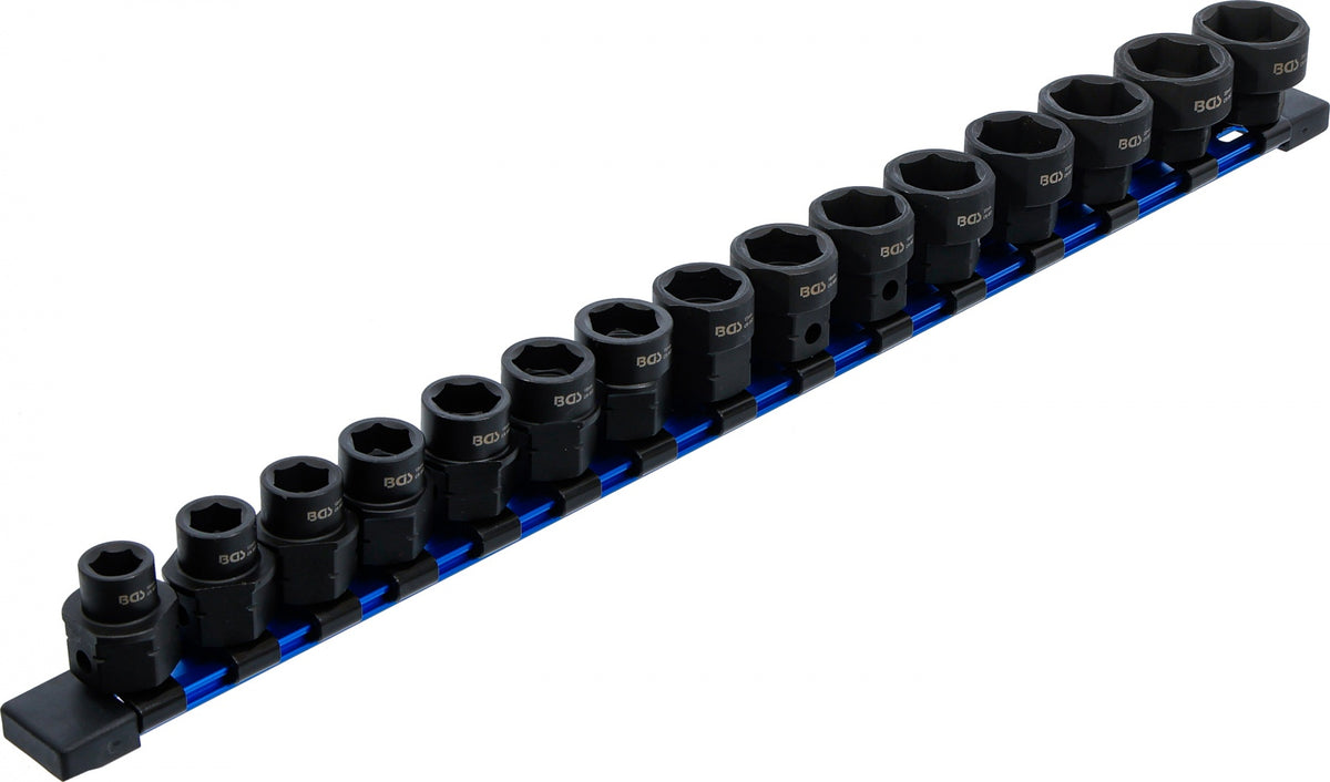 Smūginių galvučių rinkinys | šešiakampės | ypač plonos | 12,5 mm (1/2") | 10–24 mm | 15 vnt. (74700)