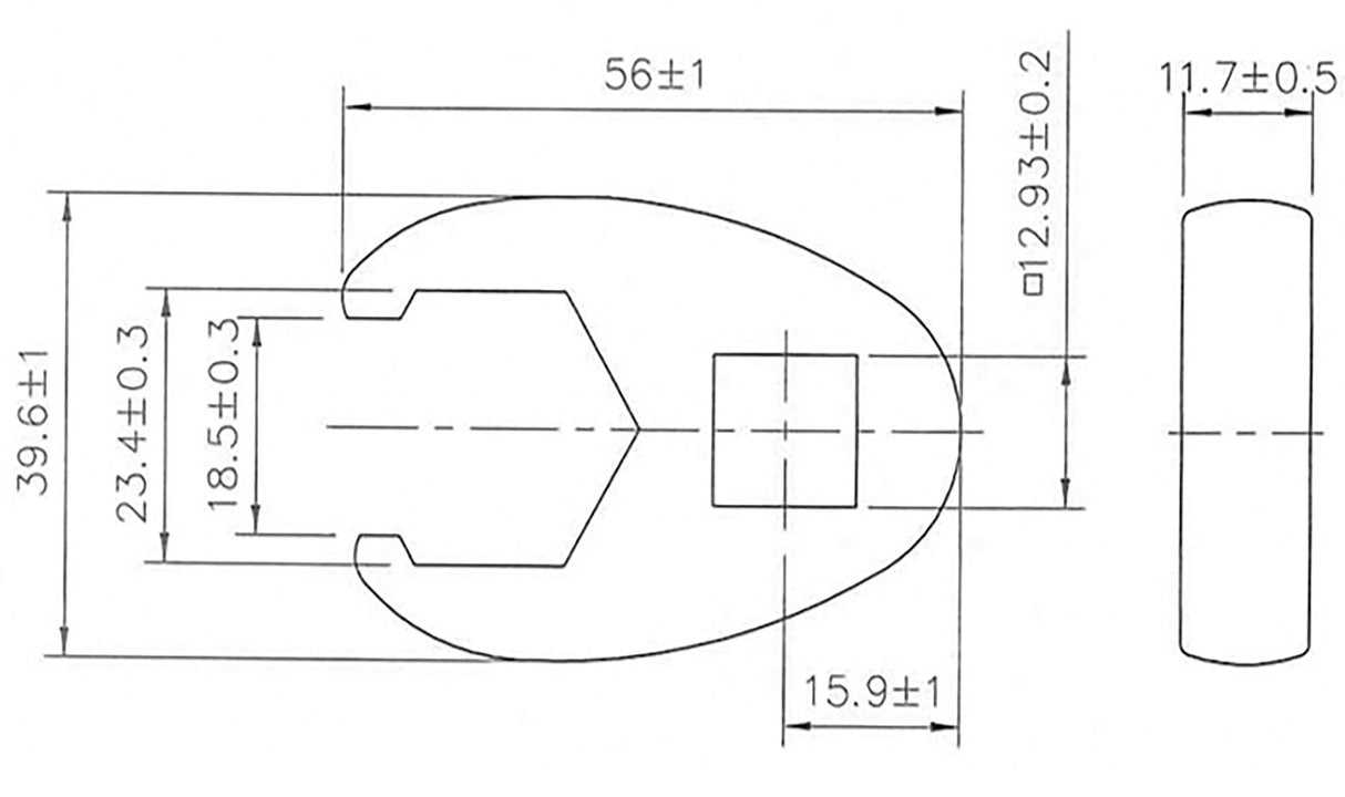 Raktas varnos koja | 12,5 mm (1/2") | 23 mm (1757-23)