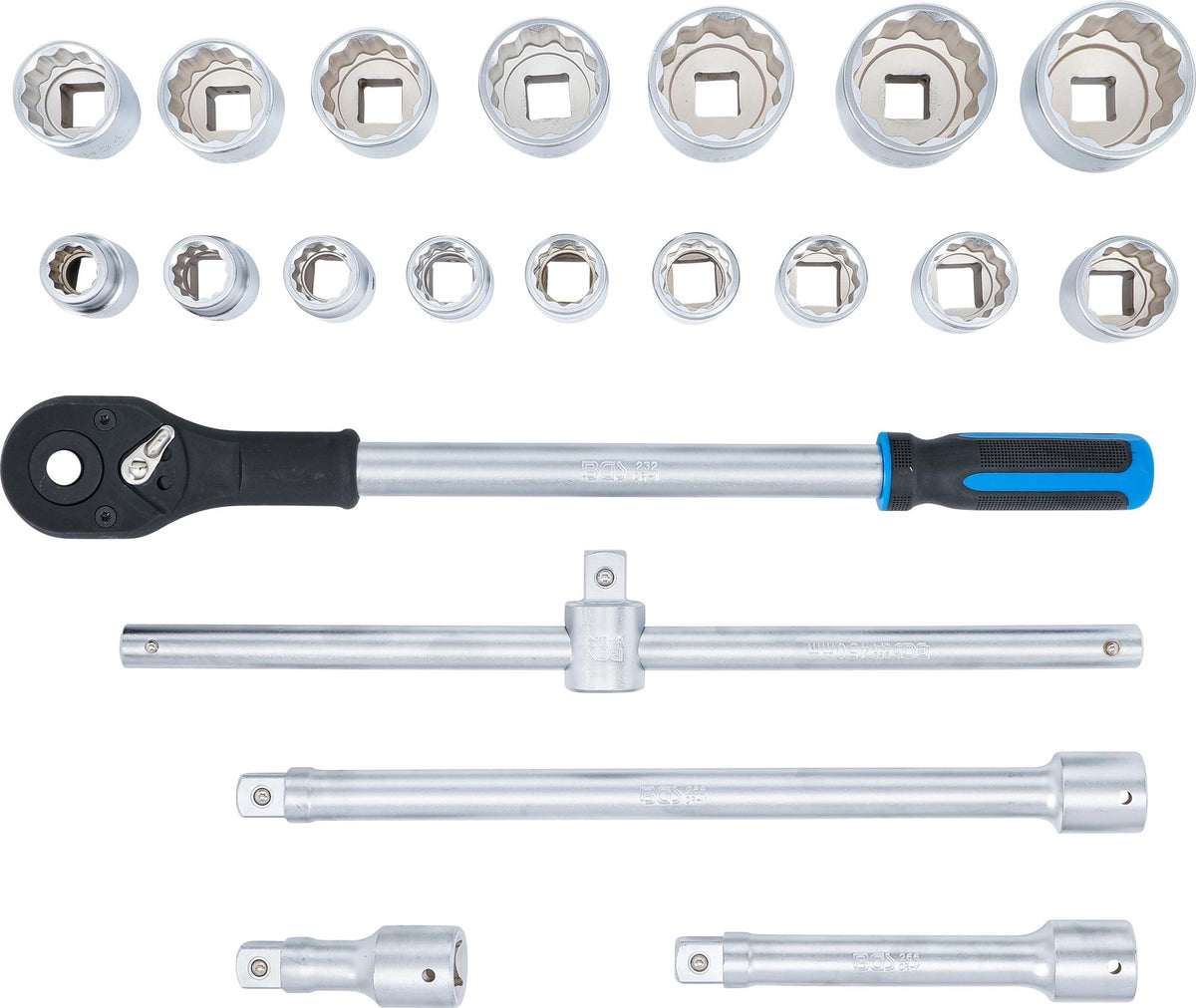SOCKET SET 12-POINT | 20 MM (3/4") DRIVE | 21 PCS. (1223)