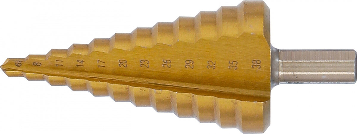 STEP DRILL | TITANIUM-NITRIDED | Ø 6 - 38 MM (74431B)