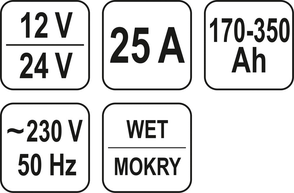 Pakrovėjas/paleidėjas | 12/24V, START / BOST 30A, 350 Ah (YT-8305)