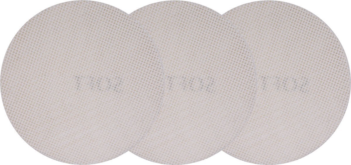SANDING MESH ROUND | SOFT | DUST-PERMEABLE VELOUR | 225 MM / P60 | 3 PCS. (YT-84570)