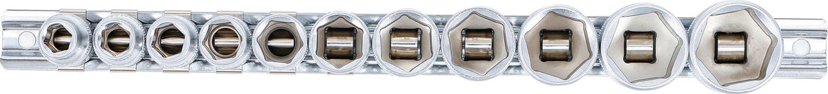 Набор головок, шестигранные | 10 mm (3/8") | 5/16" - 7/8" | 11 шт.