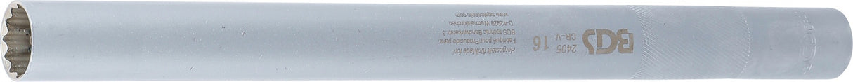 Galvutė žvakėms 12 kampų | ypač ilga | 10 mm (3/8") | 16 mm (2405)