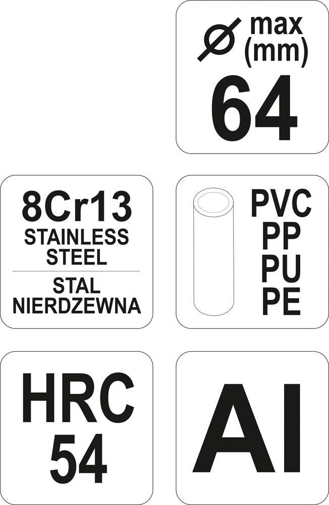 PVC vamzdžio pjoviklis | max. 64 mm (YT-2229)