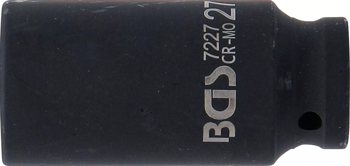 IMPACT SOCKET HEXAGON, DEEP | 12.5 MM (1/2") DRIVE | 27 MM (7227)