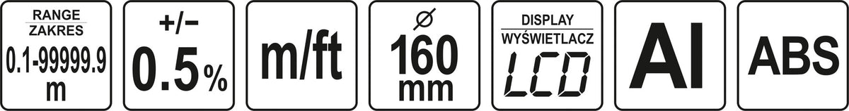 Matavimo ratas | keliamatis/odometras | 0,1 - 10 000 m (YT-71655)