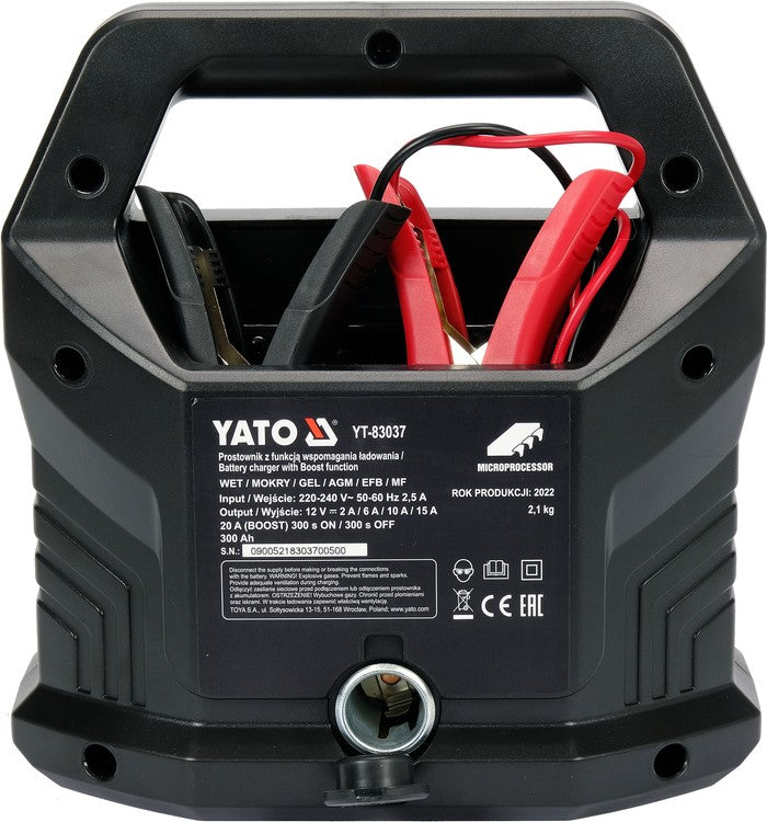 Pakrovėjas 12V/2A, 6A, 10A, 15A BOOST 300s 20A (YT-83037)