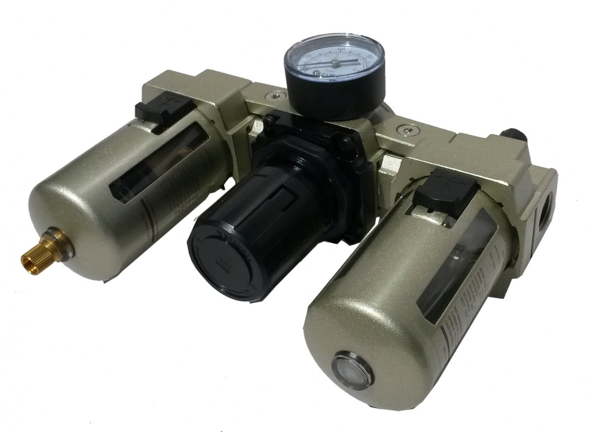 Drėgmės surinkėjas ,reguliatorius su manometru ir tepaline 1/2", MAXI (LG-15)