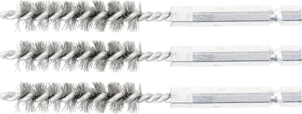 Plieniniai šepečiai vamzdeliams | 11 mm | 6,3 mm (1/4") | 3 vnt. (3078-11-S)