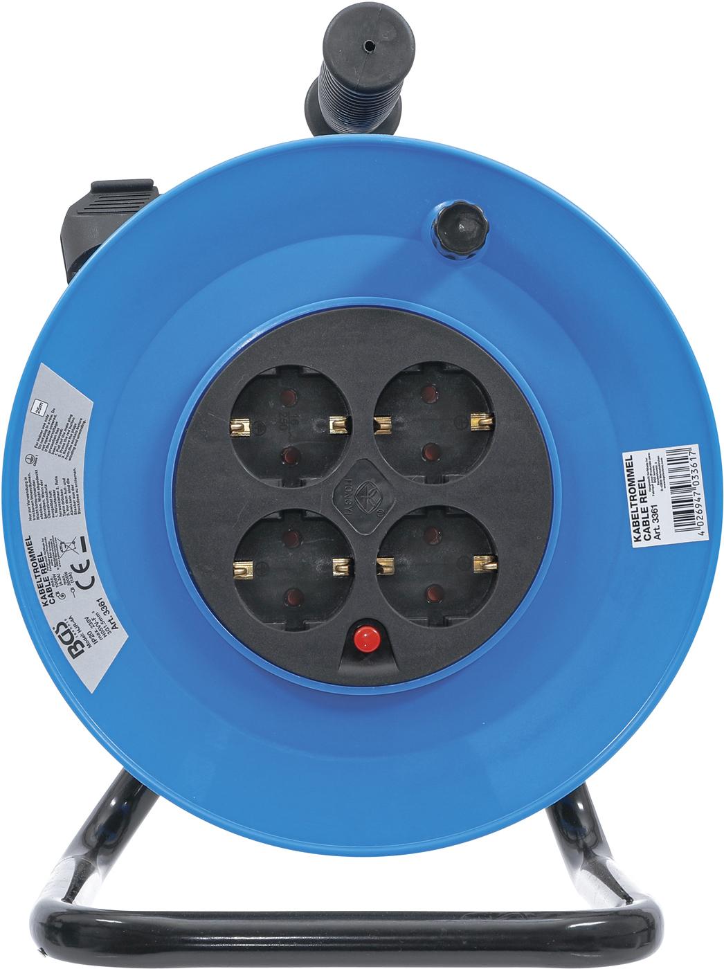 Ilgintuvas su rite 25 m | 3x1,5 mm² | 4 kištukiniai lizdai | IP 20 | 3000 W (3361)