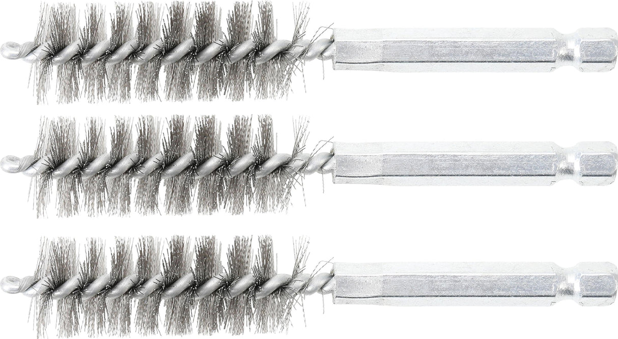 Plieniniai šepečiai vamzdeliams | 16 mm | 6,3 mm (1/4") | 3 vnt. (3078-16-S)