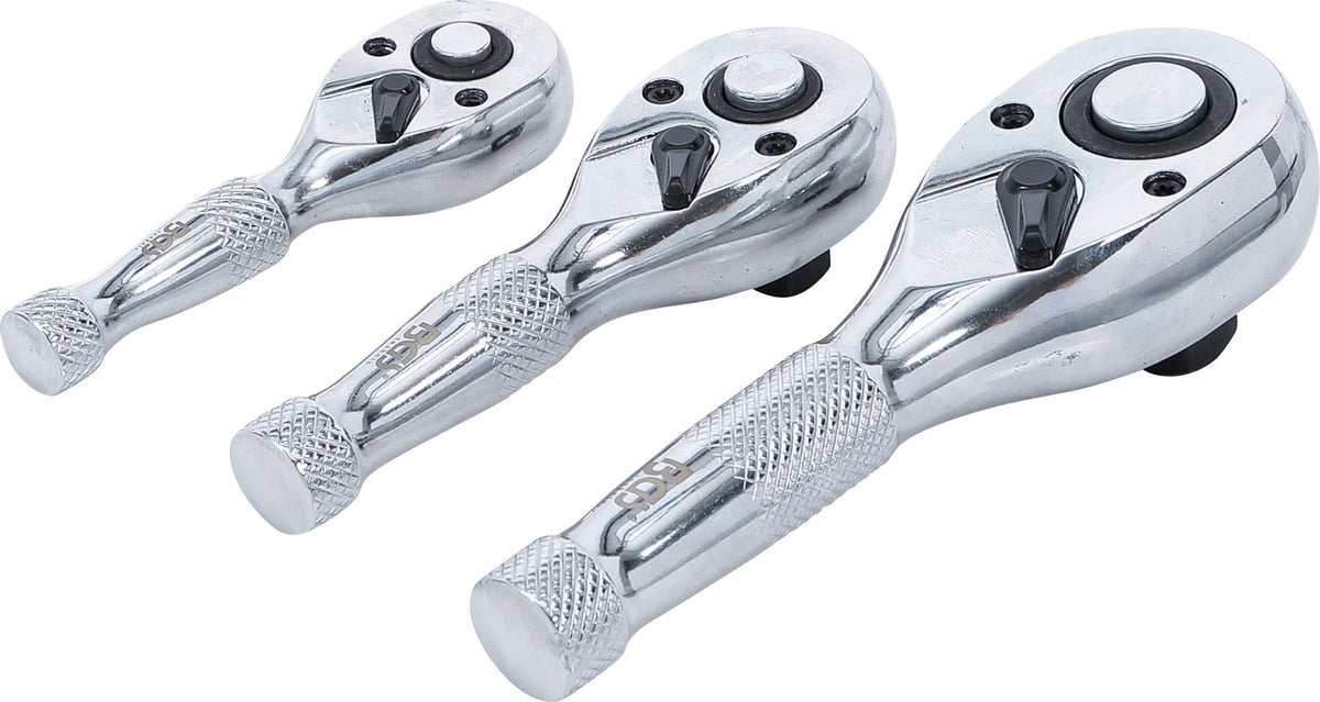 Набор коротких трещоток | 6.3 mm (1/4") / 10 mm (3/8") / 12,5 mm (1/2") | 3 шт.