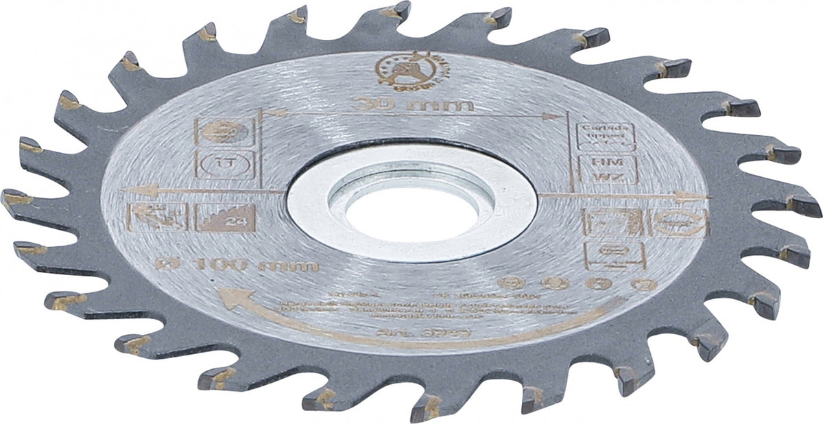 Pjovimo diskas su karbidu | Ø 100 x 30 x 2.1 mm | 24 dantukai (3949)