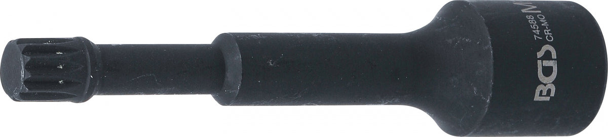 SPECIAL IMPACT BIT SOCKET | LENGTH 115 MM | 12.5 MM (1/2") DRIVE | SPLINE (FOR XZN) M12 | FOR VAG (74588)