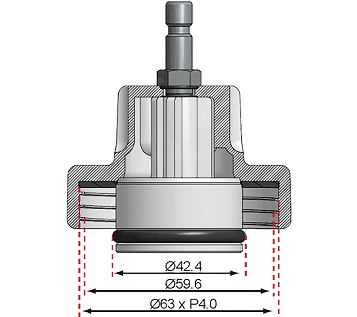 Spaudimo adapteris Nr. 13 BGS 8027, 8098 | Chrysler, Mercedes (8027-13)