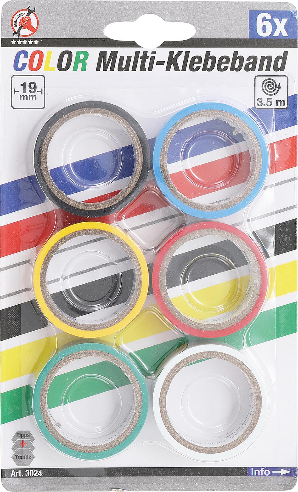 Spalvotos izoliacijos rinkinys | 19 x 3,5 m | 6 vnt. (3024)