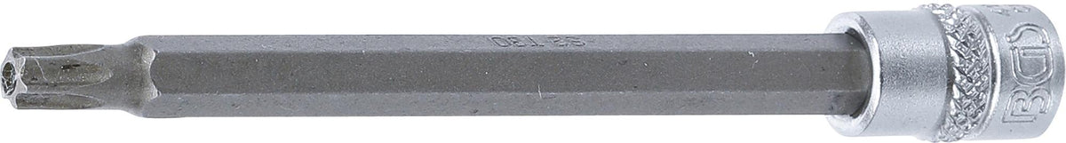 Antgalis įpresuotas į galvutę | ilgis 100 mm | 6.3 mm (1/4") | T-Star su skyle (Torx ) T30 (4203)